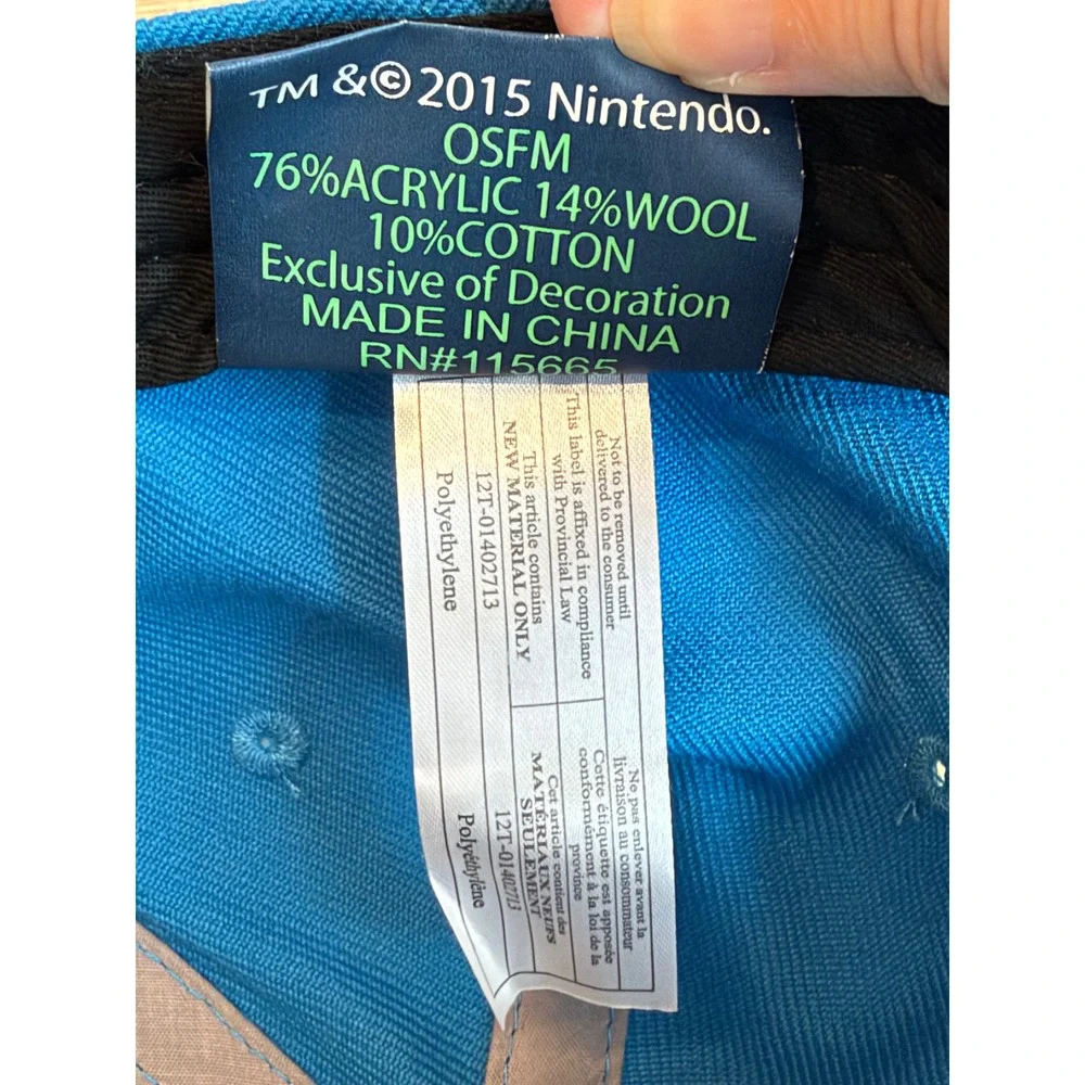 Nintendo Zelda Skyward Sword Men OSFM Blue Hylian Crest Snapback Hat Gamer